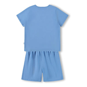 Molo – Luvis Smile Bio-Baumwoll-Pyjama mit Shorts | Blau