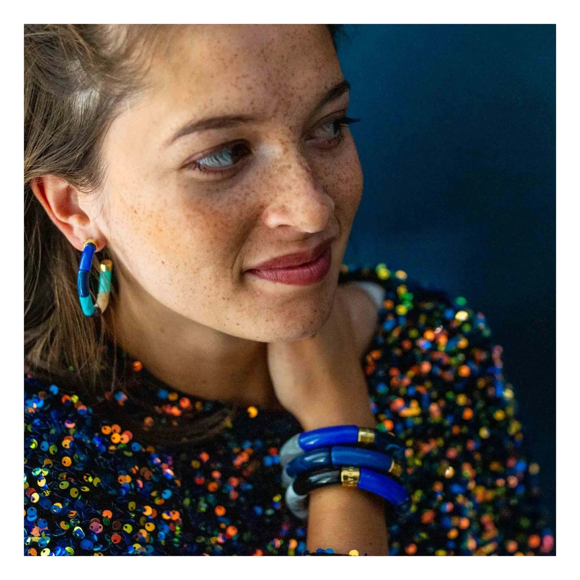 Parabaya - Personalisierte Bola-Ohrringe | Blau