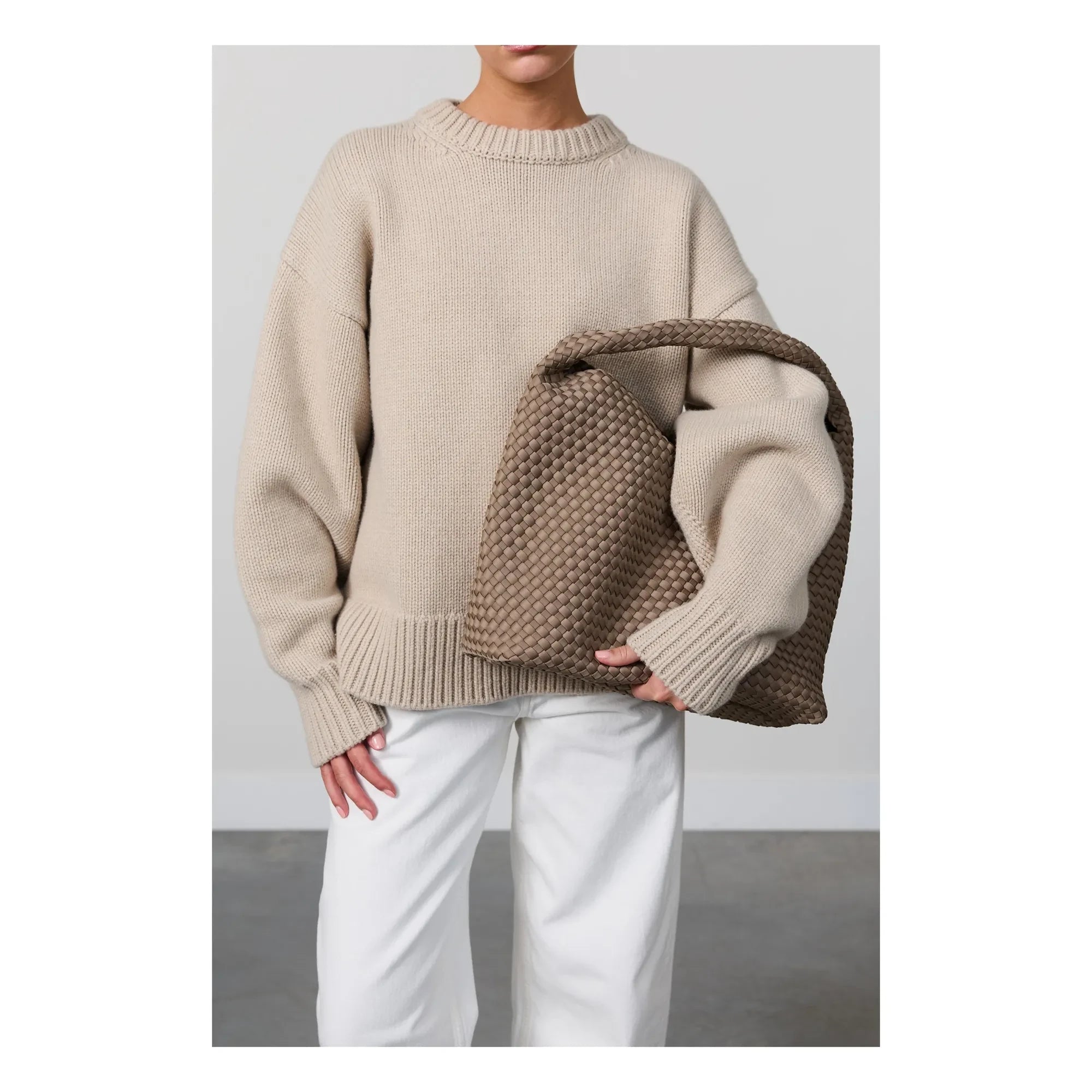 Marrea - Marrea Großer Eimerbeutel | Taupe-Braun