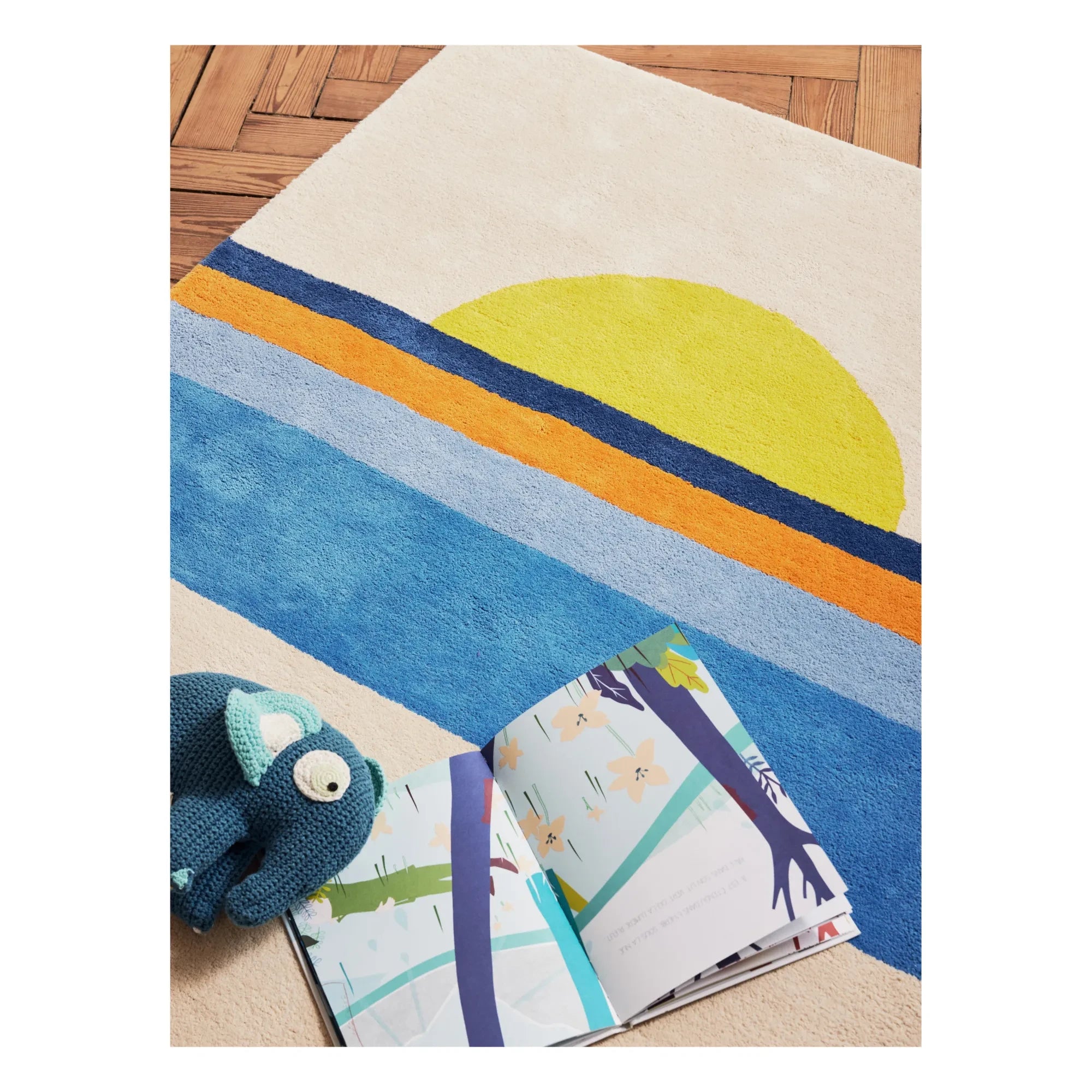 Bleuu-studio - Sunset Teppich | Blau