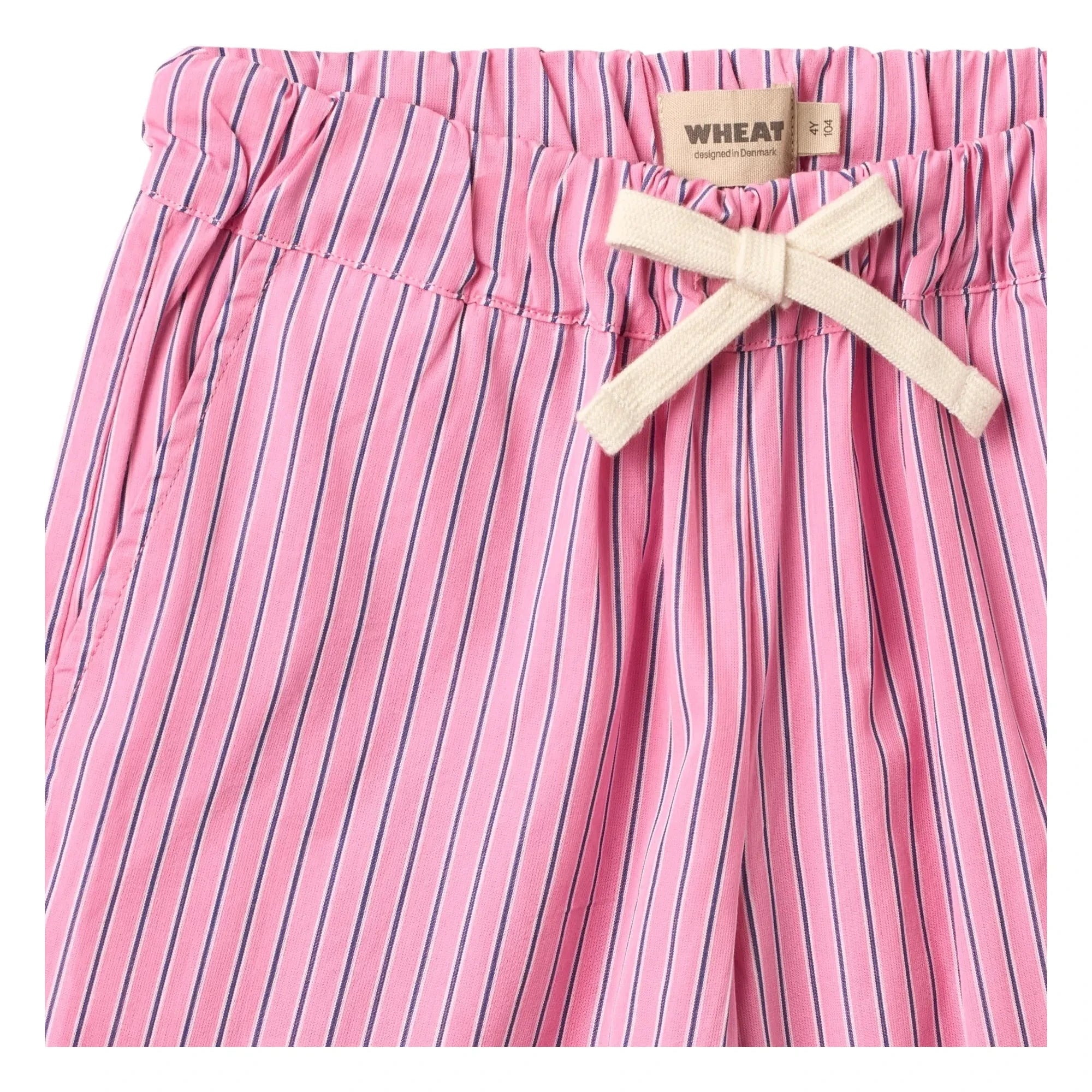Wheat - Sasha gestreifte Hose aus Bio-Baumwolle | Rosa