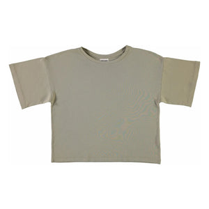 Poudre Organic - Geripptes Avocado-T-Shirt - Damenkollektion | Olivgrün