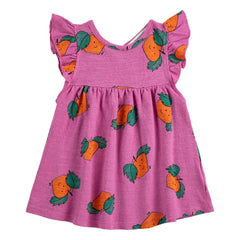 Bobo Choses - Orange Rüschenkleid Bio-Baumwolle Baby | Lila