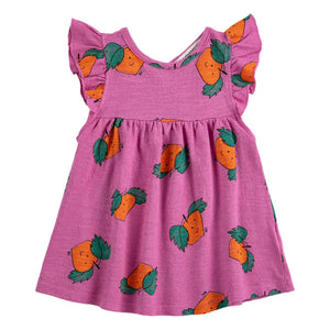 Bobo Choses - Orange Rüschenkleid Bio-Baumwolle Baby | Lila