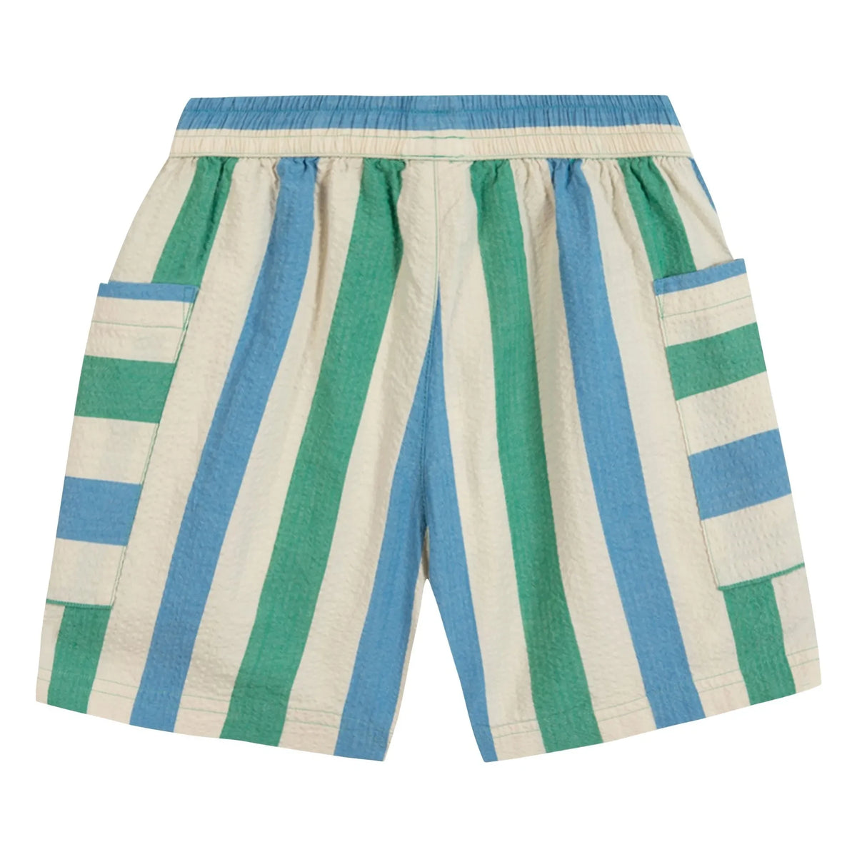 Bonton - Bermuda Lois mit Taschen Gestreift | Cremeweiß