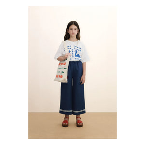 Tinycottons - T-Shirt Swans Losanges Bio-Baumwolle | Weiß