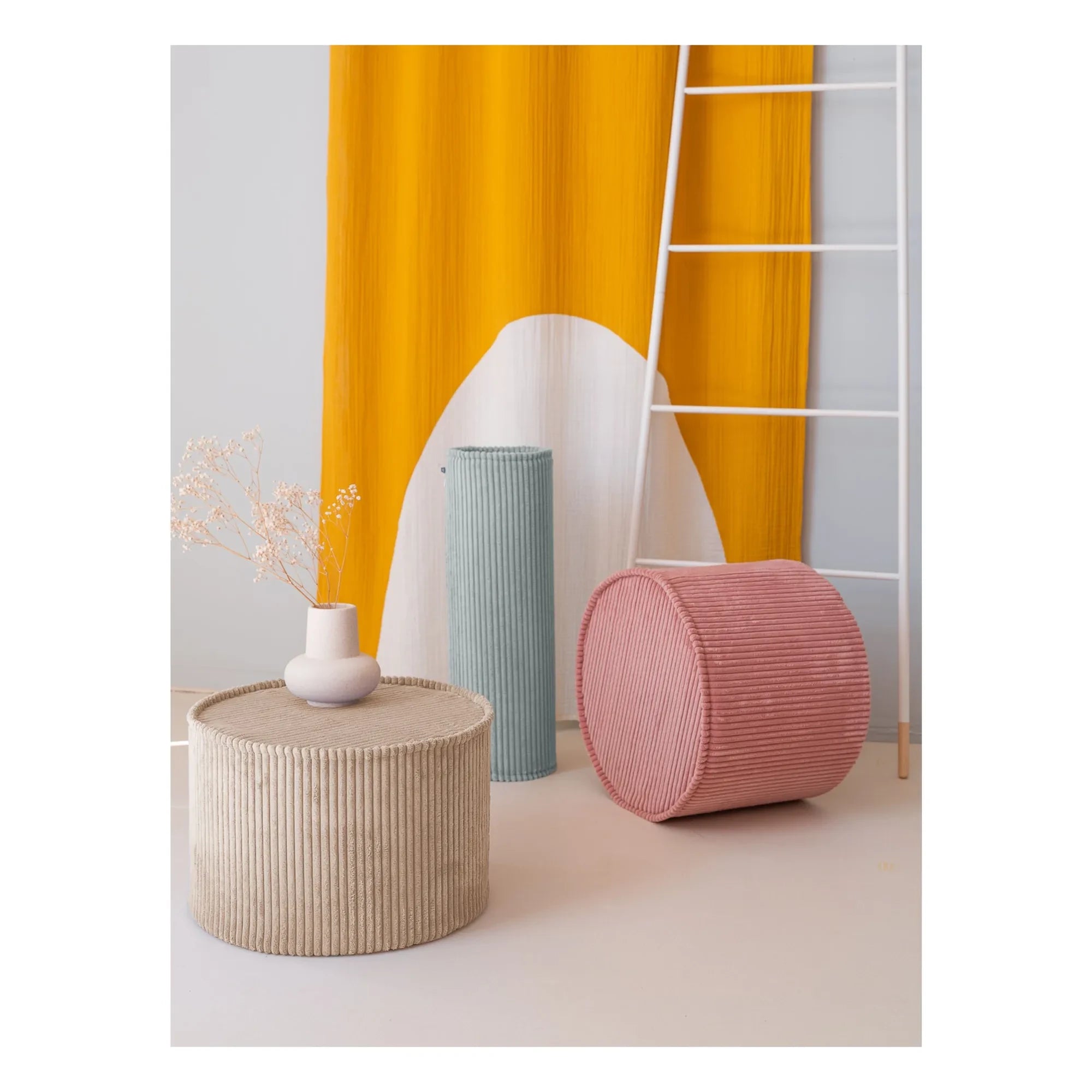 Wigiwama – Samt-Pouf | Beige