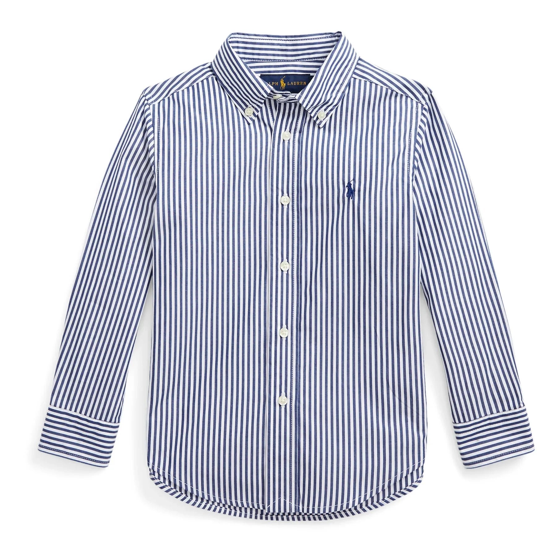 Ralph Lauren - Gestreiftes Logo-Sporthemd | Marineblau
