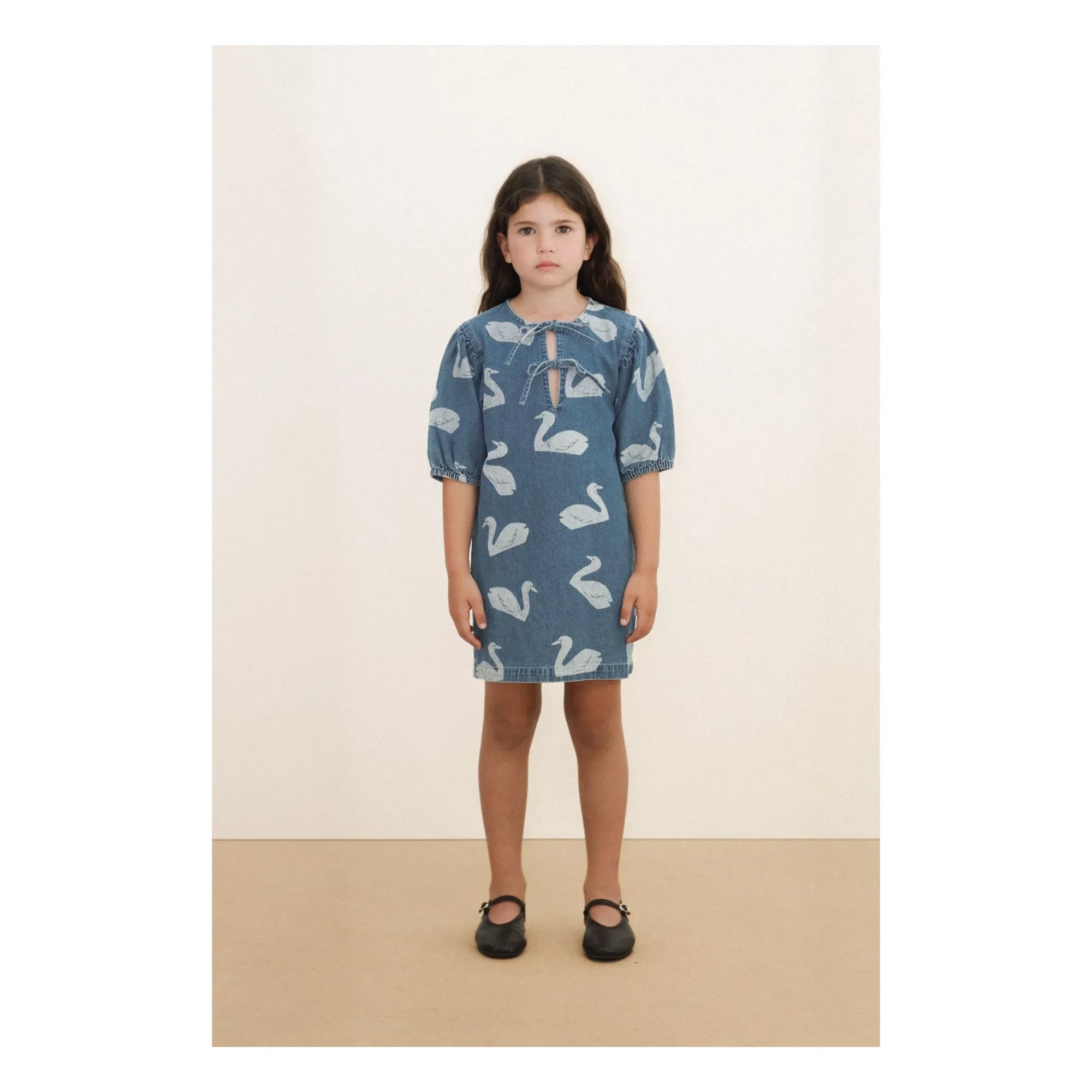 Tinycottons - Denim Schwanenkleid | Blau