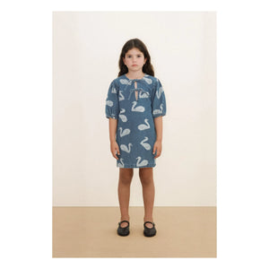 Tinycottons - Denim Schwanenkleid | Blau