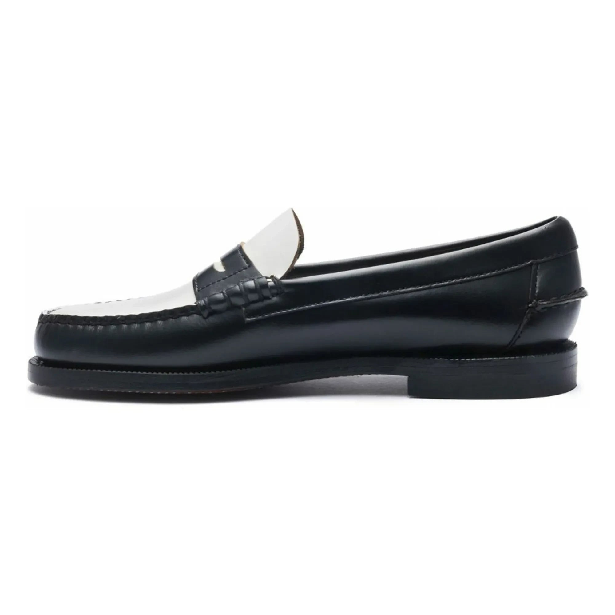 Sebago – Zweifarbiger klassischer Dan Mokassin | Schwarz/Weiß