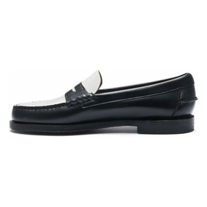 Sebago – Zweifarbiger klassischer Dan Mokassin | Schwarz/Weiß