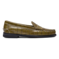 Augusta - Zoe Loafer mit Krokoprägung | Olivgrün