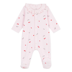 Petit Bateau - Dors Bien Schlafanzug Blumen Bio-Baumwolle | Rosa