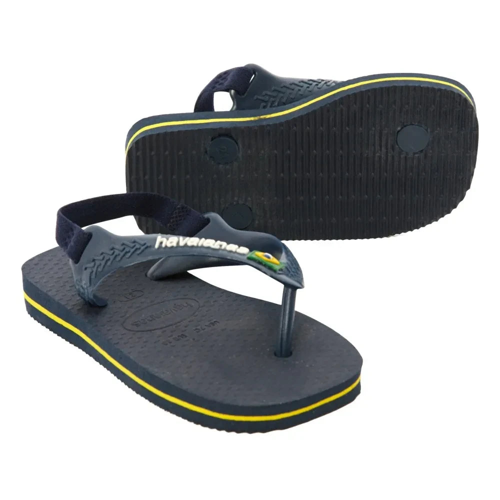 Havaianas - Logo Brasil Baby Zehentrenner | Nachtblau