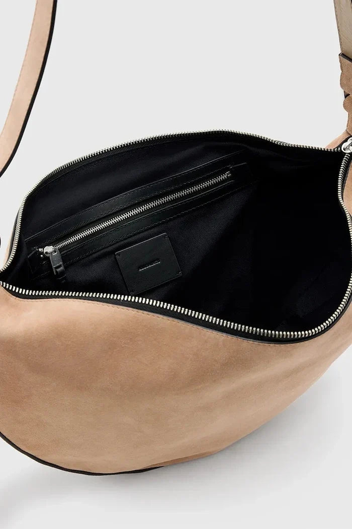 AllSaints HALFMOON Süet Çanta