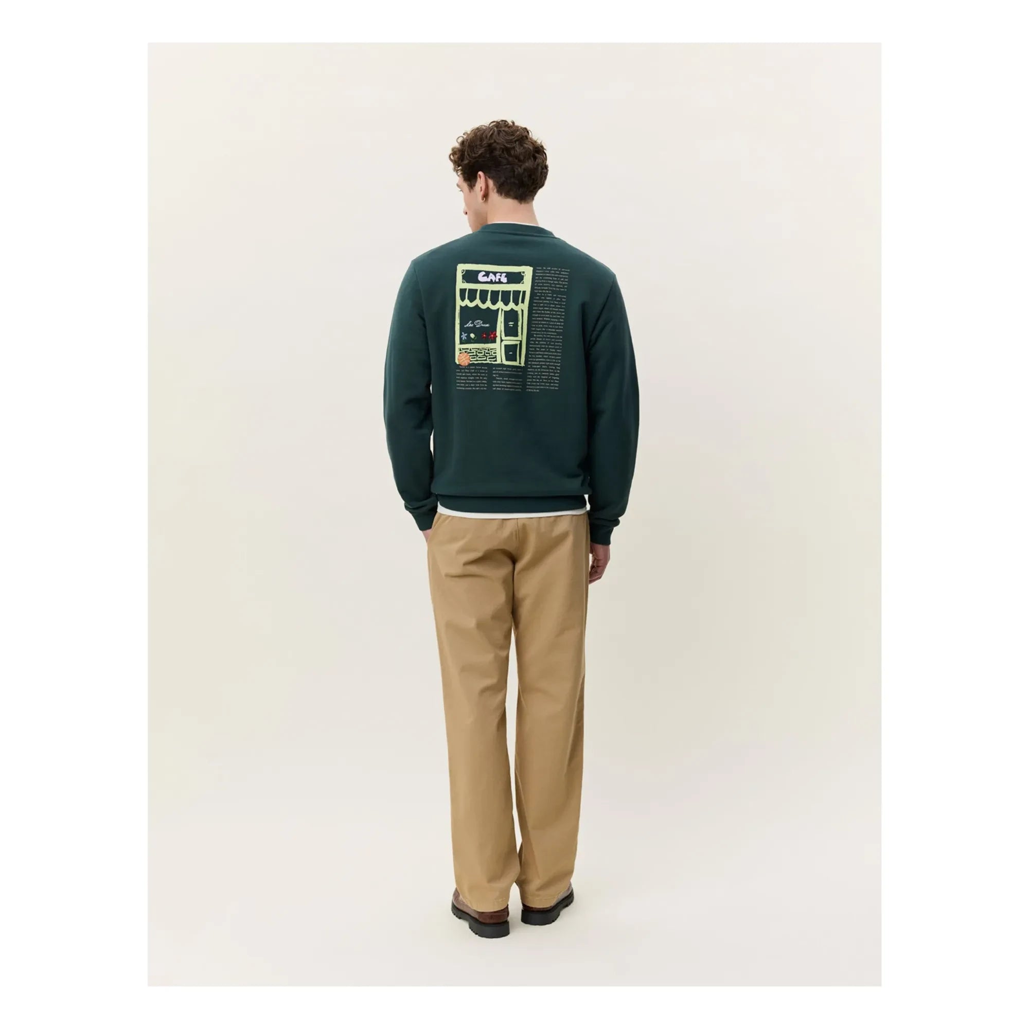 Les Deux - Sweat Café | Dunkelgrün