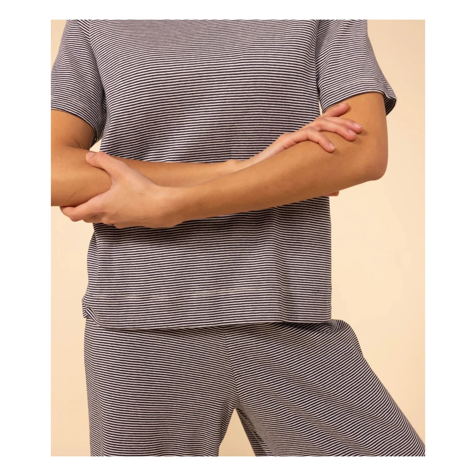 Petit Bateau - Milleraies Pyjama-Set - Damenkollektion | Marineblau