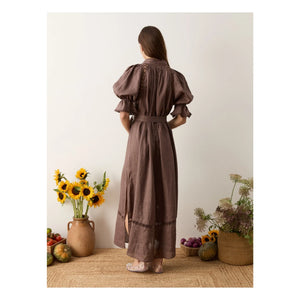 Boteh - Myra Leinenkleid | Mokka