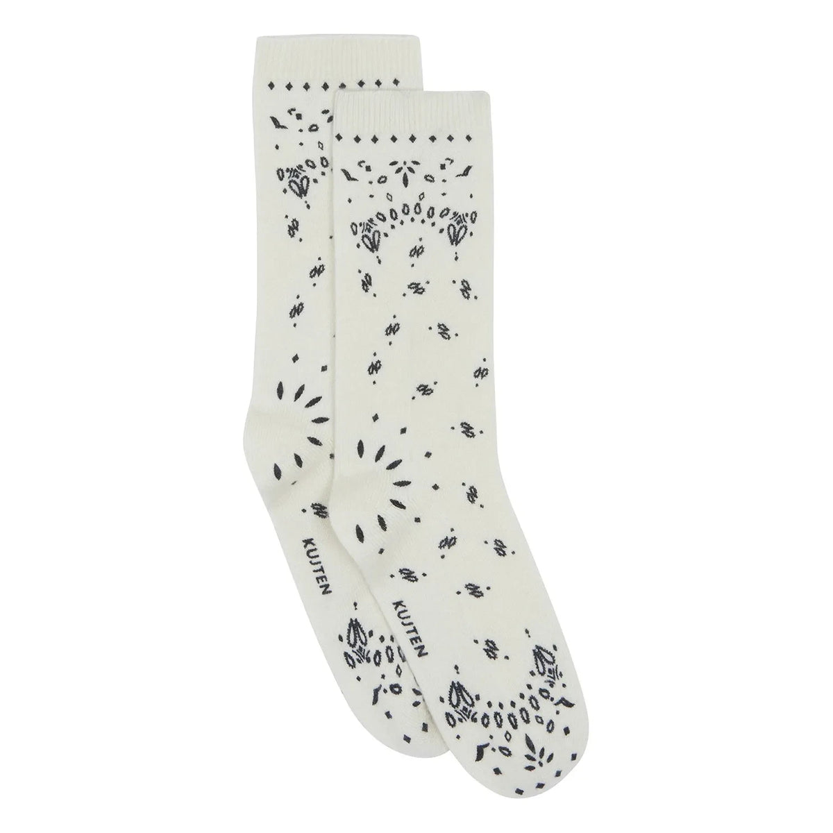 Kujten - Sig Bandana Kaşmir Çorap | Beyaz