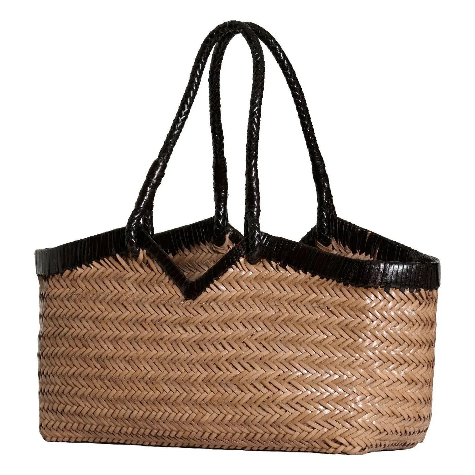 Vipera - Cabas Crudelia Zweifarbige Ledertasche | Taupebraun