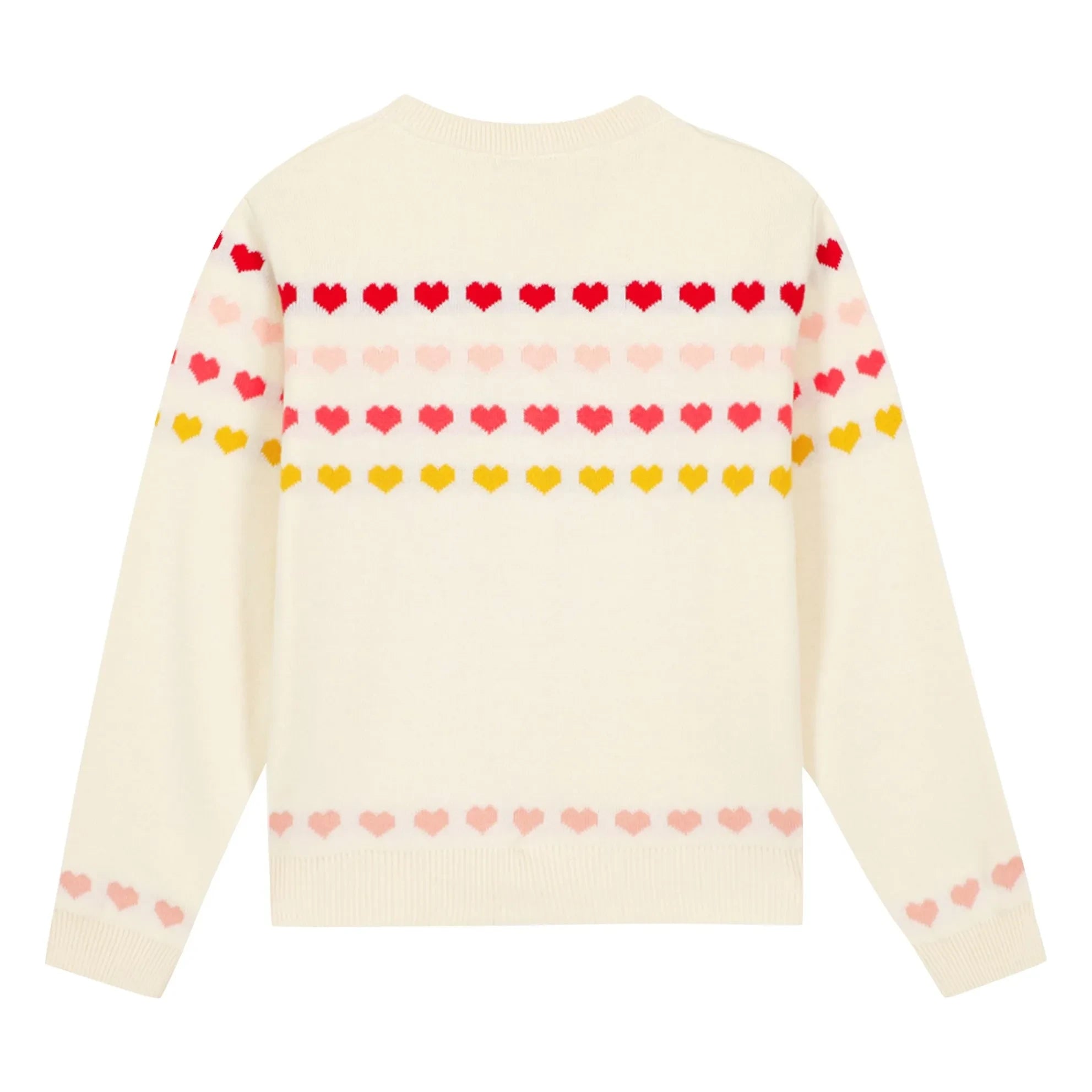 Bonton - Laligne Mini Hearts Strickjacke | Ecru