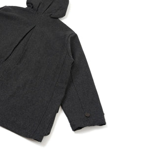 Universal Works - Boston Wolle Parka | Dunkelgrau