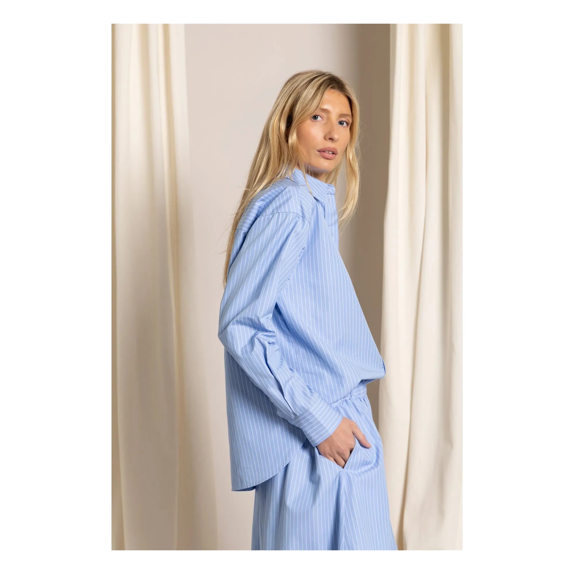 Smallable Woman - Çizgili Bruna Etek | Açık mavi