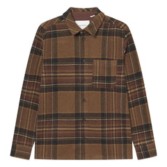 Les Deux - Kaleb Ekoseli Wolle Overshirt | Braun