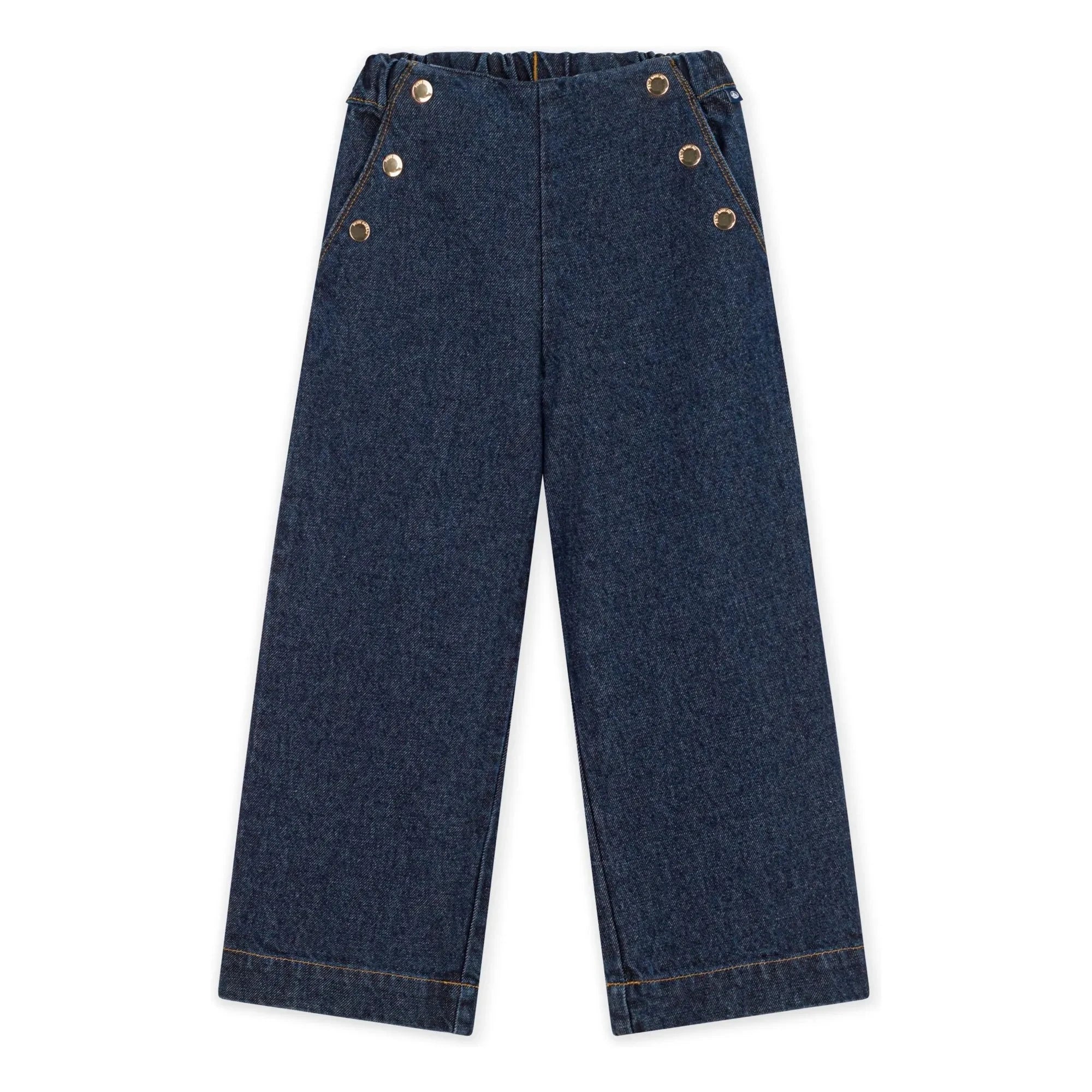 Petit Bateau - Organik Pamuklu Geniş Paça Jean | Lacivert