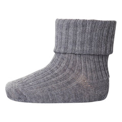 Mp Denmark - Gerippte Wollsocken | Grau