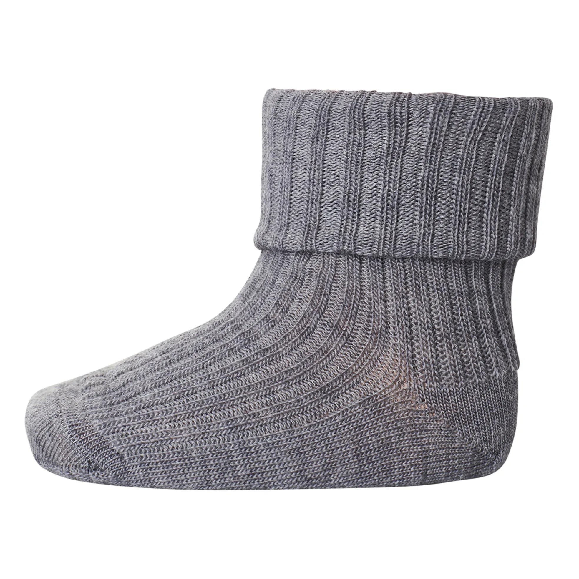 Mp Denmark - Gerippte Wollsocken | Grau