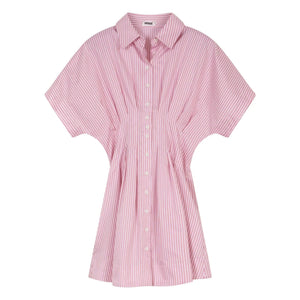 Indee – Gestreiftes Vilette Hemdblusenkleid | Rosa
