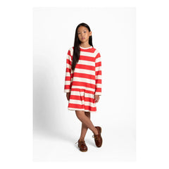 Smallable Kid – Gestreiftes T-Shirt-Kleid „Azalea“ | Rot