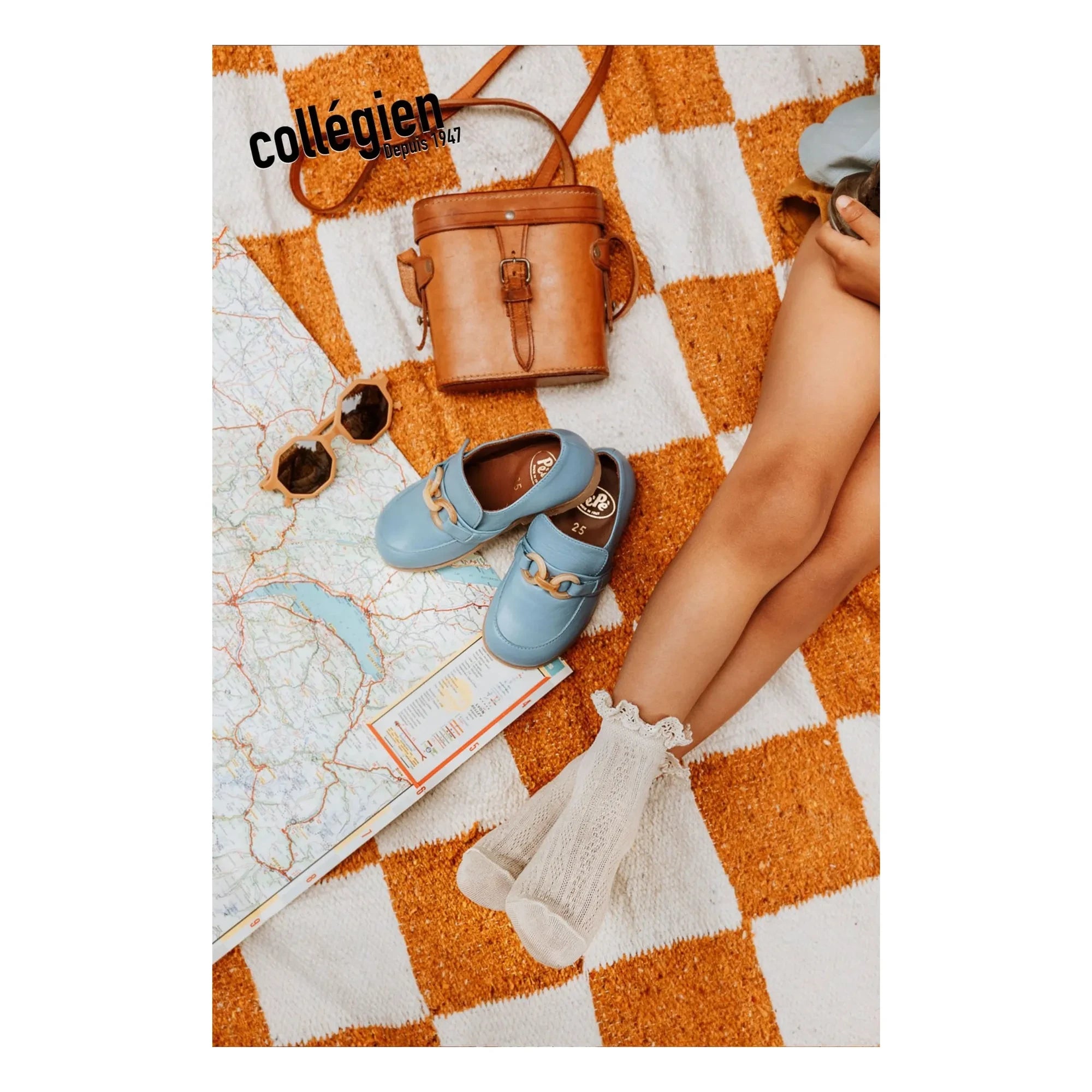 Collégien - Annette Spitzenrüschen-Socken | Natur
