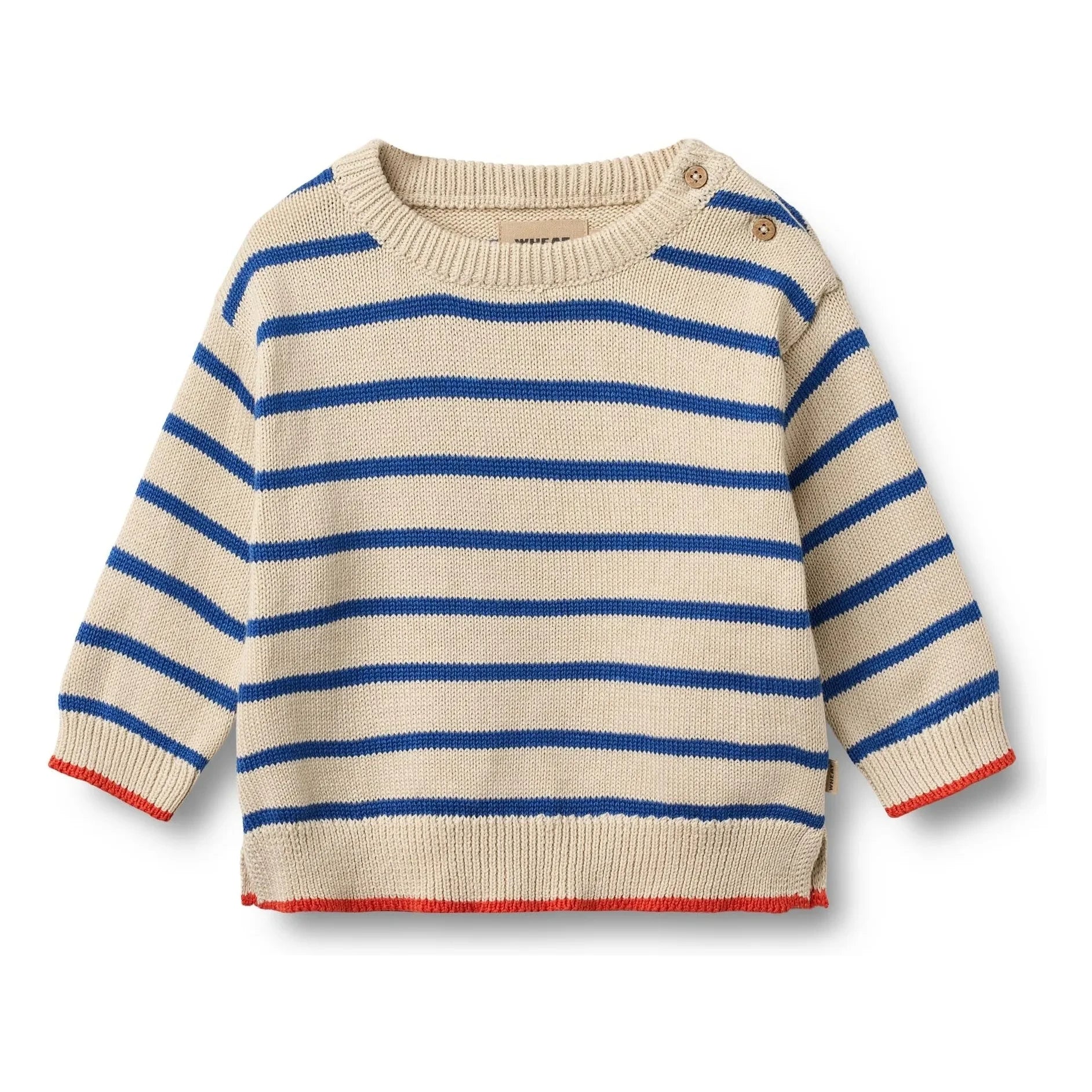 Wheat - Morgan Bio-Baumwoll-Pullover mit Streifenmuster | Blau