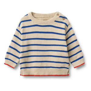 Wheat - Morgan Bio-Baumwoll-Pullover mit Streifenmuster | Blau