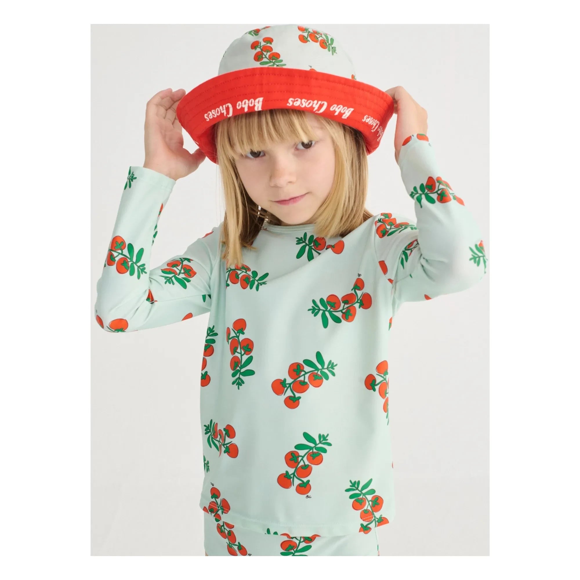 Bobo Choses - Anti-UV Bade-T-Shirt Tomate recycelte Fasern | Hellblau