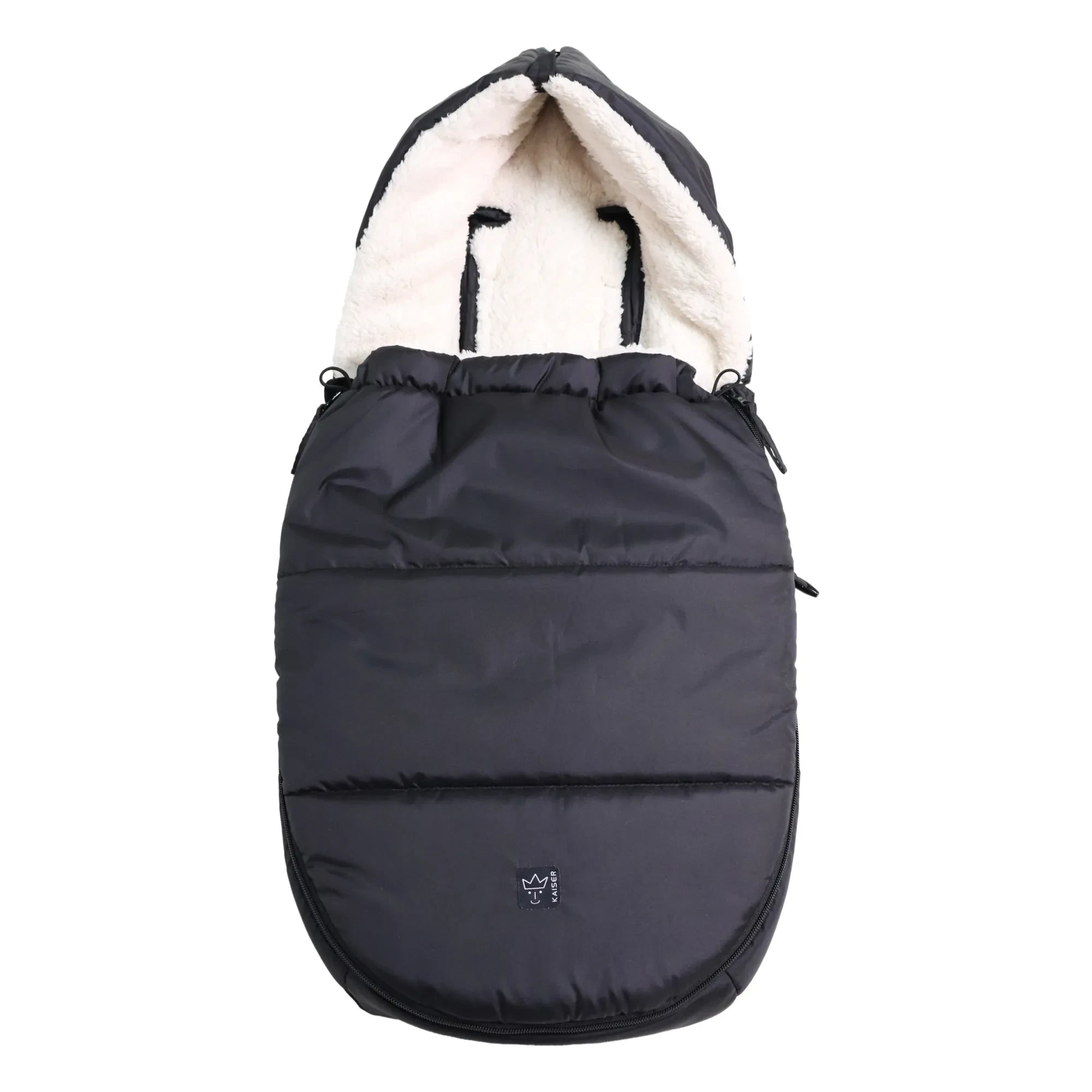 Kaiser - Sherpa Fleece Hoody 2.0 Universeller Fußsack | Schwarz
