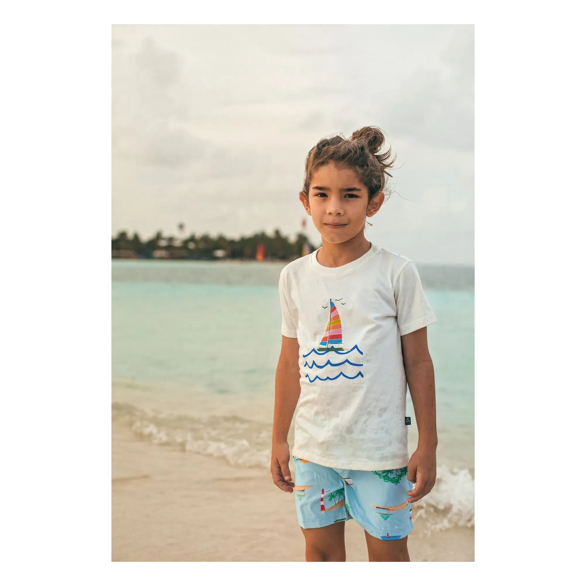 Pepita & Me - T-Shirt mit Segelboot-Print | Weiß