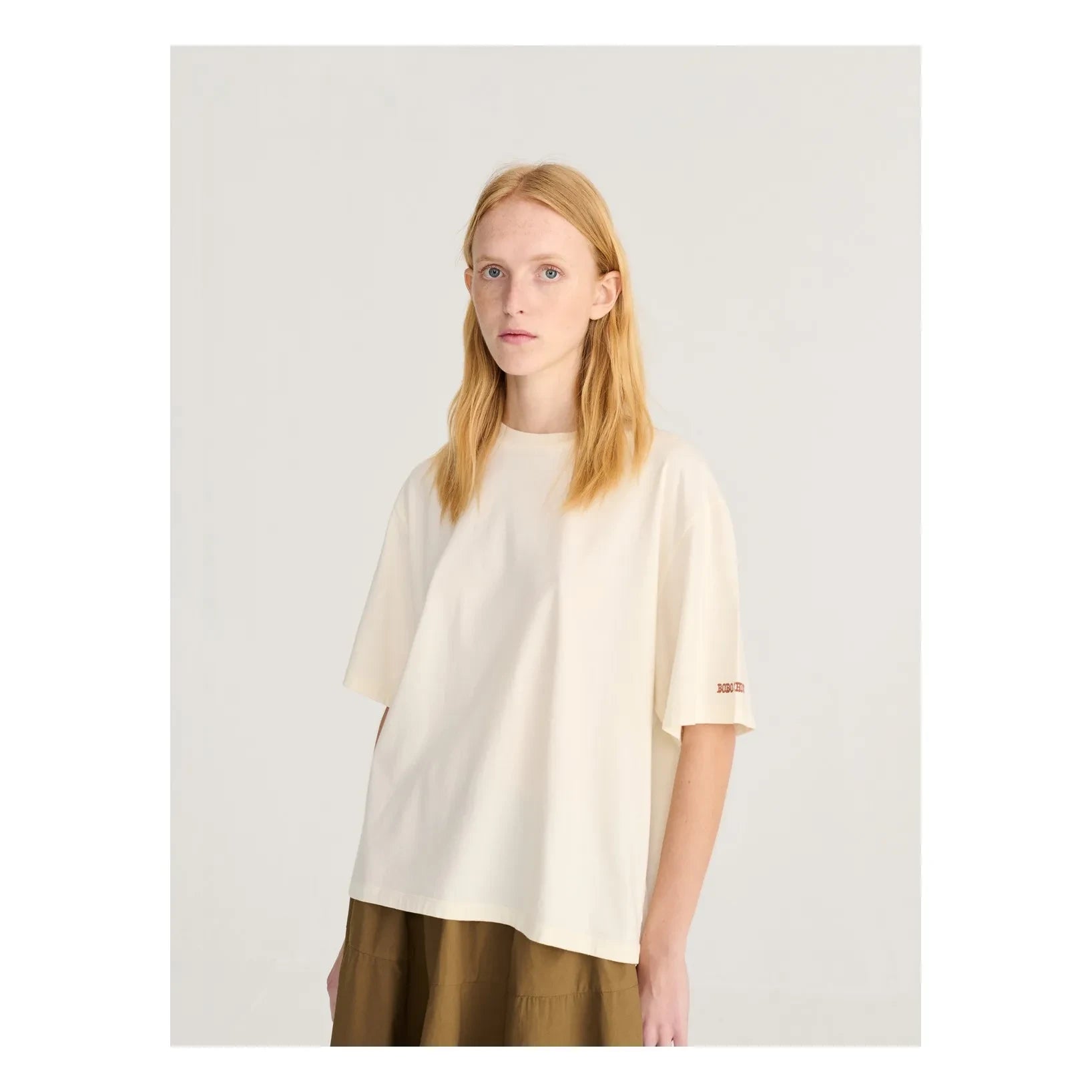Bobo Choses – T-Shirt aus Bio-Baumwolle mit dunklem Blumenmuster | Weiß