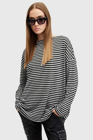 AllSaints RITA STRIPE TEE Bluz