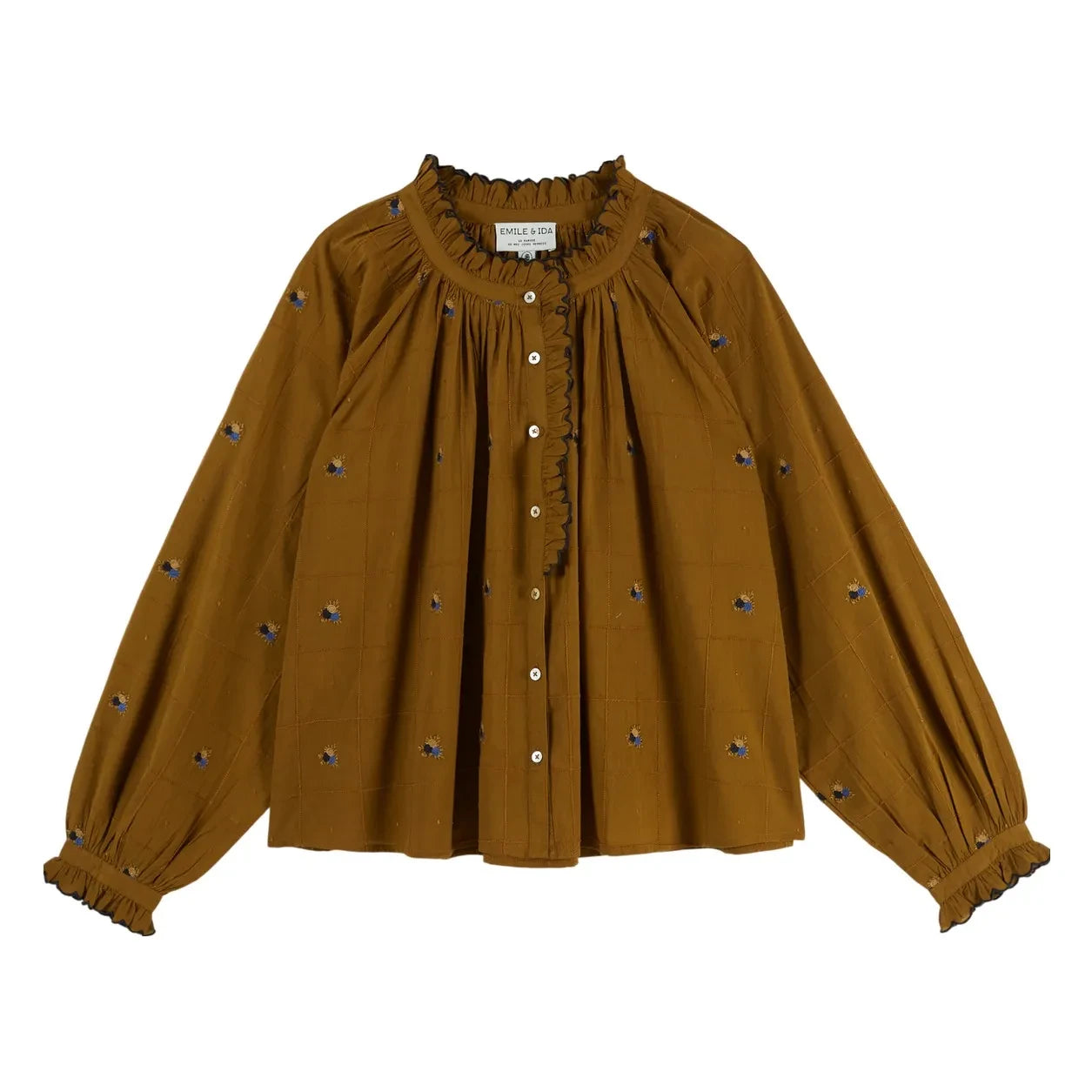 Emile et Ida - Vintage Elyana bluz | Taupe kahverengi