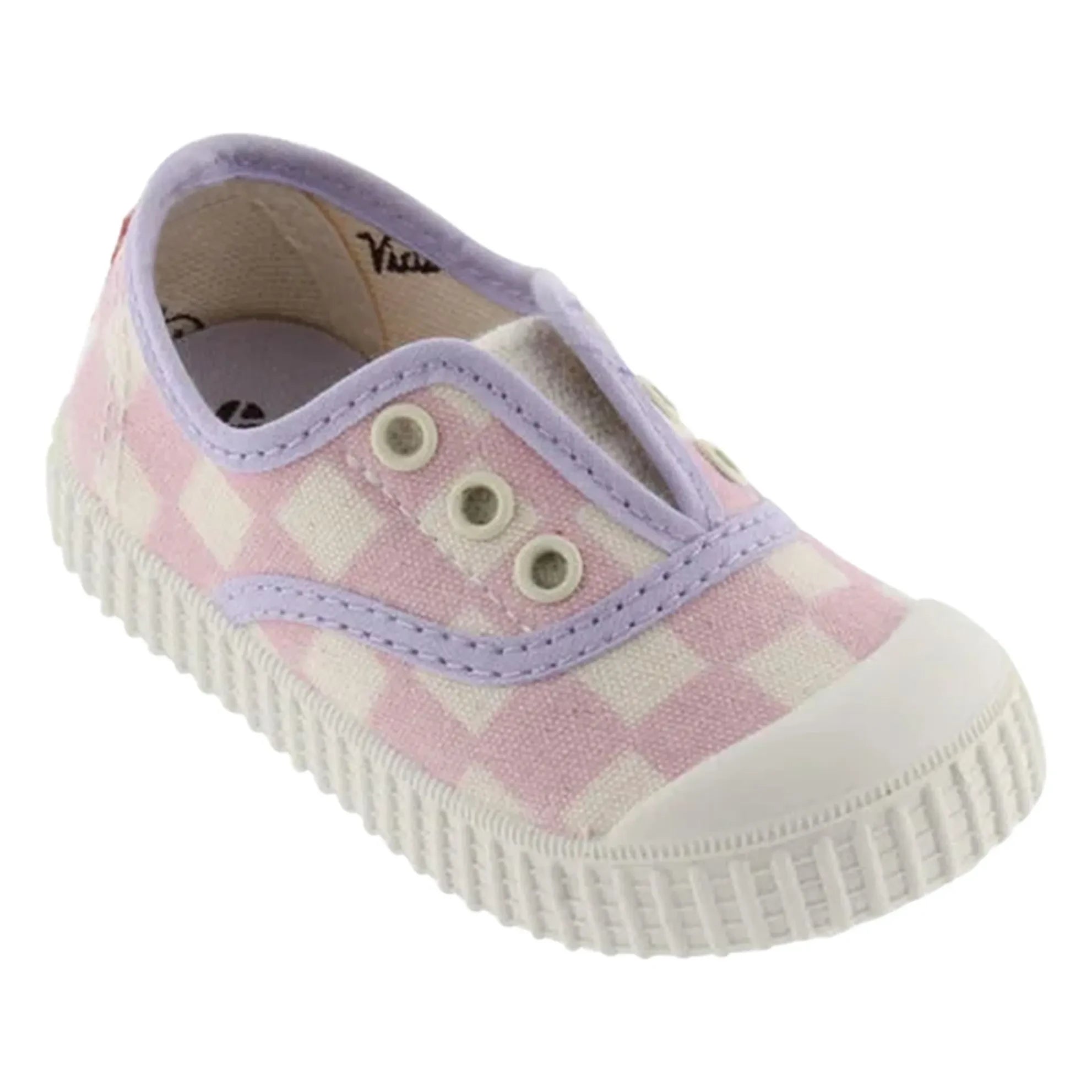 Victoria - Lona Quadrille Karierte Sneakers | Rosa