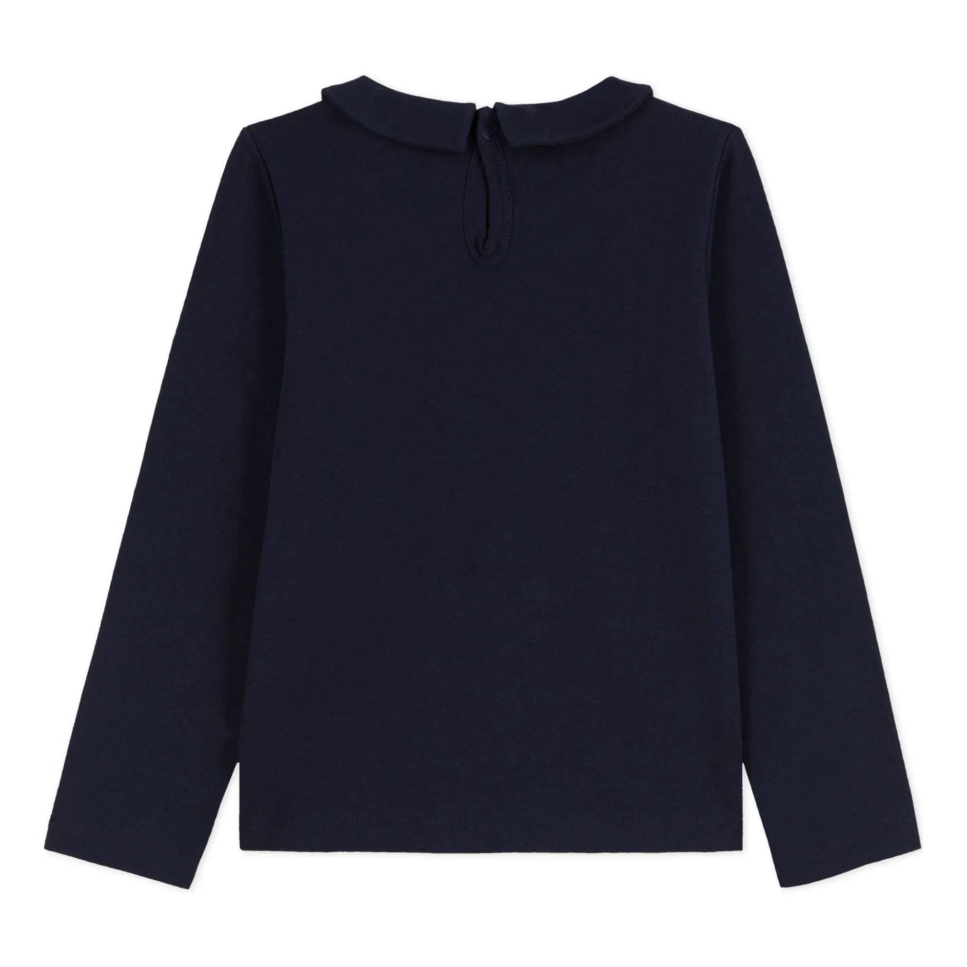 Petit Bateau - Coving Peter Pan Kragen T-Shirt | Marineblau