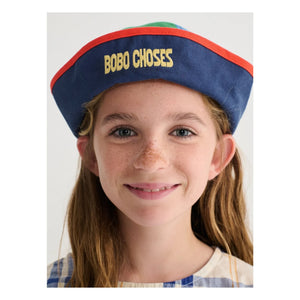 Bobo Choses - Renk Bloklu Geri Dönüştürülmüş Elyaf Denizci Beresi | Lacivert