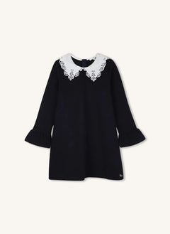 Chloé - Milano besticktes Kragenkleid | Dunkelblau
