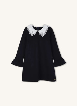 Chloé - Milano besticktes Kragenkleid | Dunkelblau