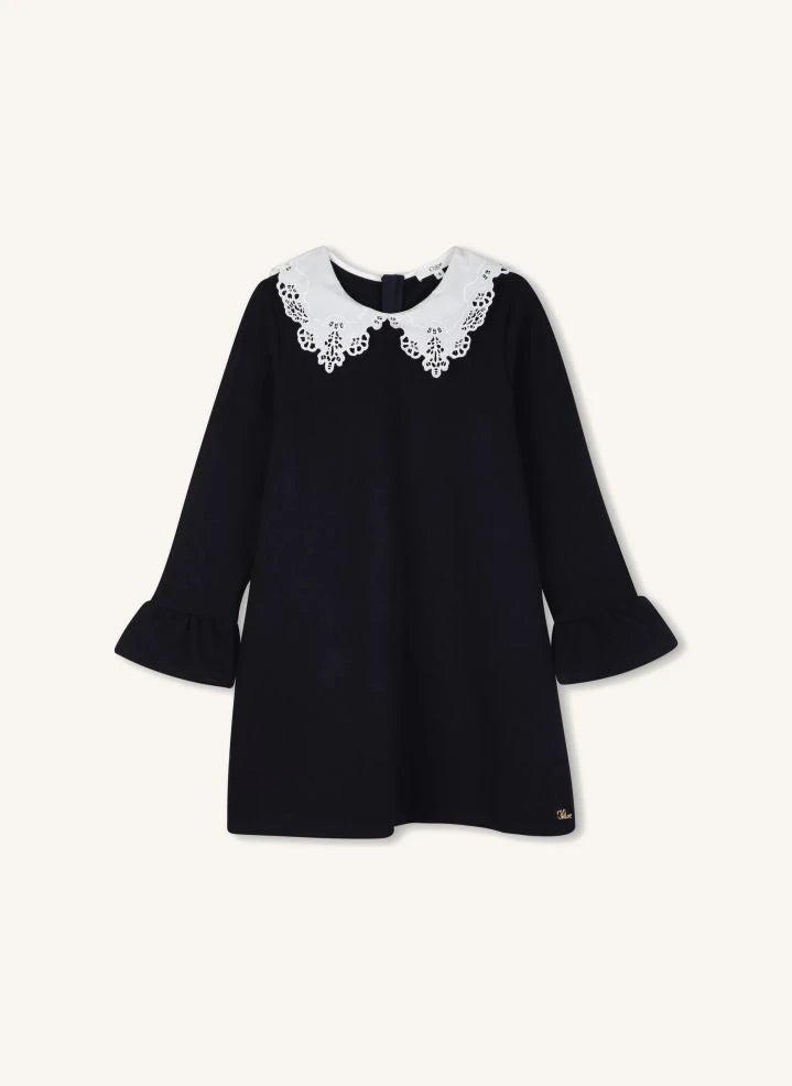 Chloé - Milano besticktes Kragenkleid | Dunkelblau