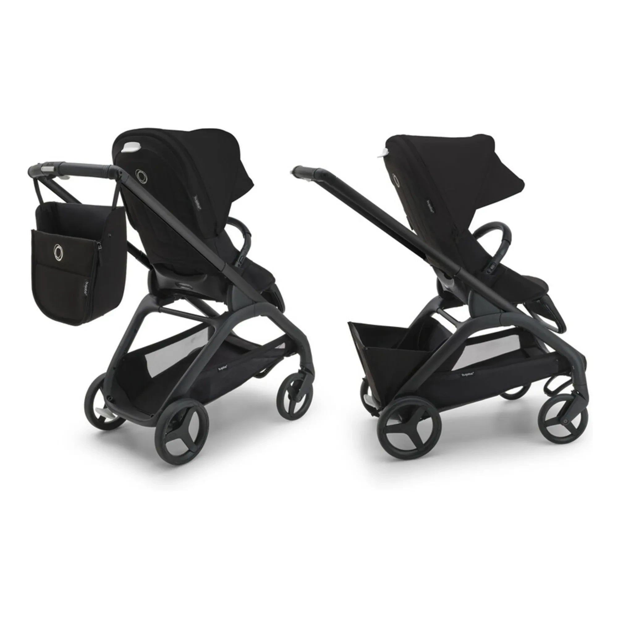 Bugaboo - Bugaboo Dragonfly City Kinderwagen komplettes schwarzes Gestell | Taupe Braun
